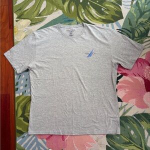Nautica Gray Short Sleeve Tee with Embroidered Logo